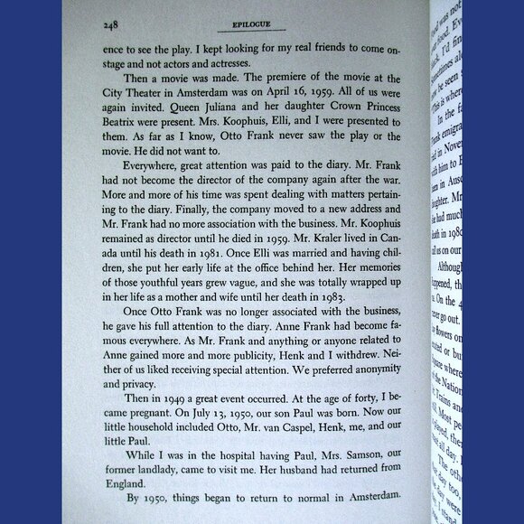 Book - Anne Frank Remembered: The Woman Who Helped to Hide the Frank Family - Picture 11 of 13